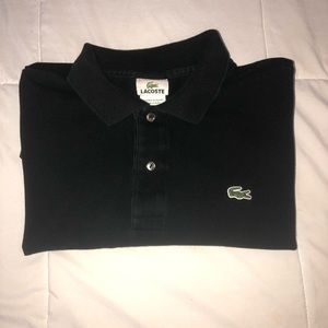 LACOSTE men’s black polo shirt size 7 (Medium/LG)